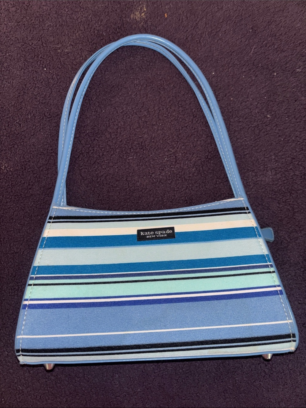 kate spade Striped Mini Shoulder Bag in Multitone Blue